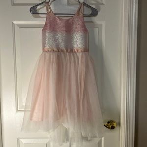 Girls pink sparkle dress